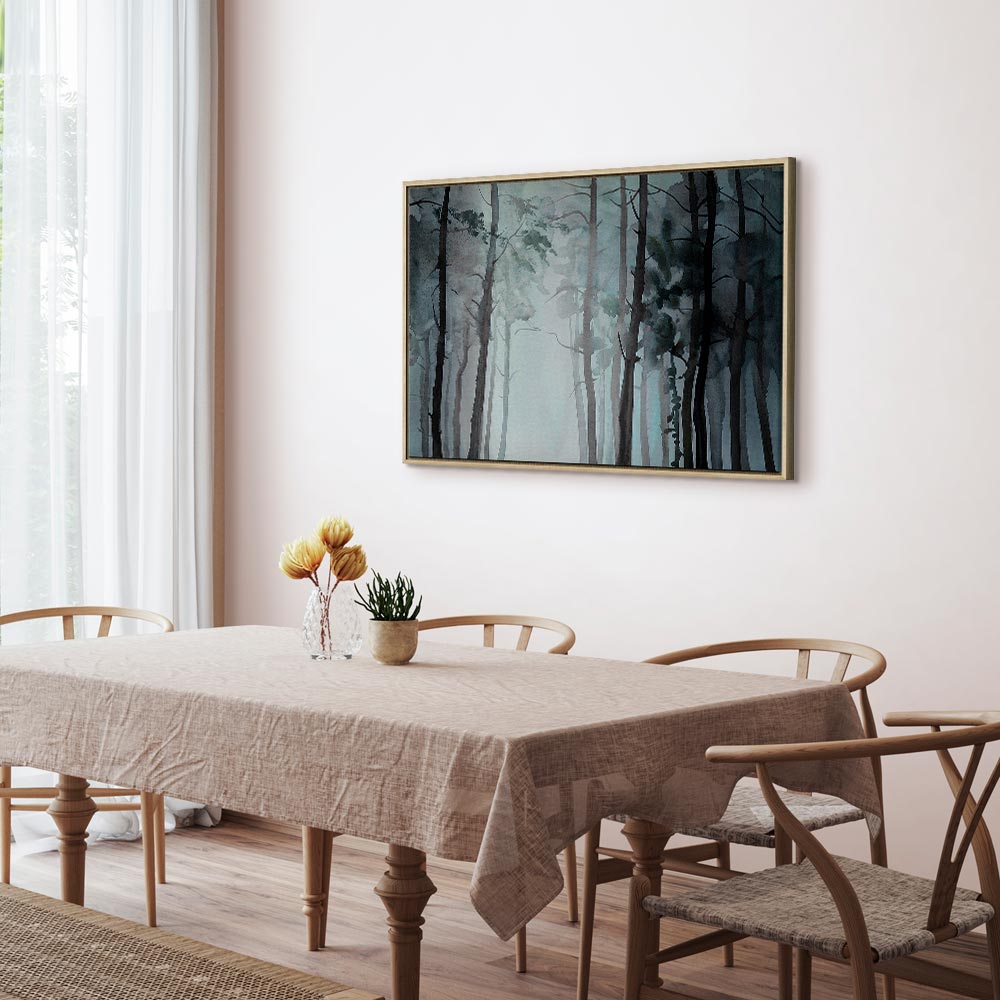 Hazy Forest Landscape Canvas Print