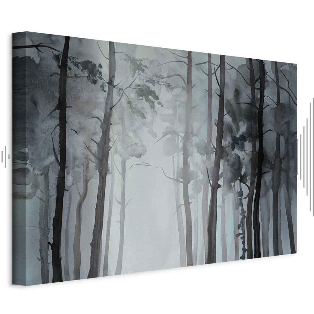 Hazy Forest Landscape Canvas Print