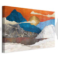 Mountain Lake Clouds Landscape Canvas Print