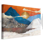 Mountain Lake Clouds Landscape Canvas Print