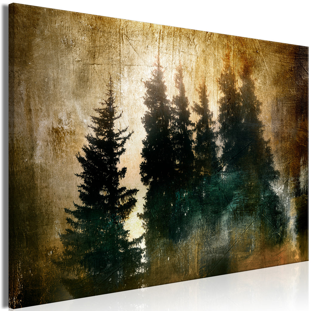Canvas Print Stately Spruces Wide 1 Part