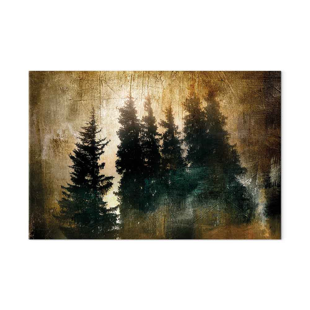 Stately Spruce Forest Landscape Canvas Print
