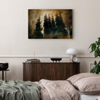 Stately Spruce Forest Landscape Canvas Print