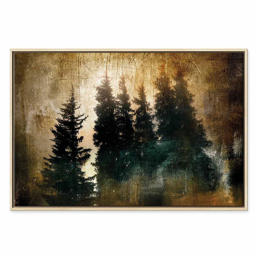 Stately Spruce Forest Landscape Canvas Print