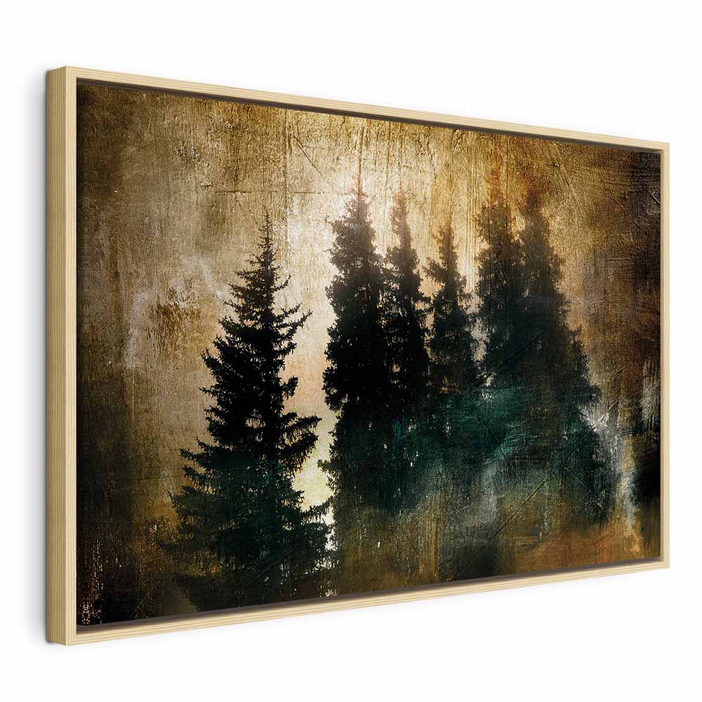 Stately Spruce Forest Landscape Canvas Print