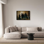 Stately Spruce Forest Landscape Canvas Print