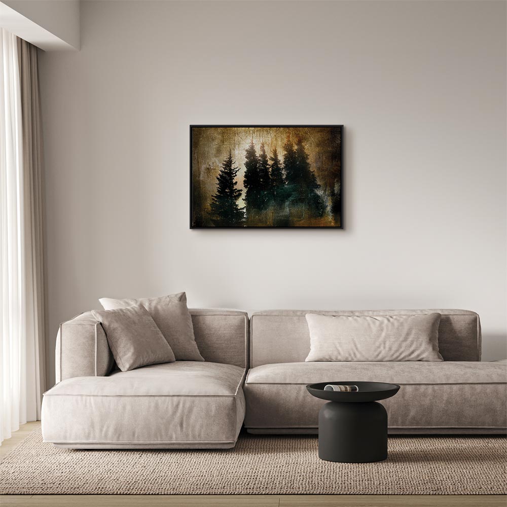 Stately Spruce Forest Landscape Canvas Print