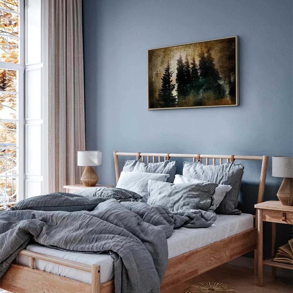 Stately Spruce Forest Landscape Canvas Print