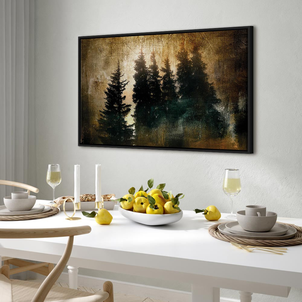 Stately Spruce Forest Landscape Canvas Print