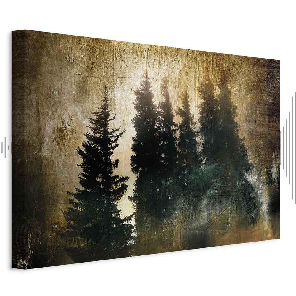 Stately Spruce Forest Landscape Canvas Print