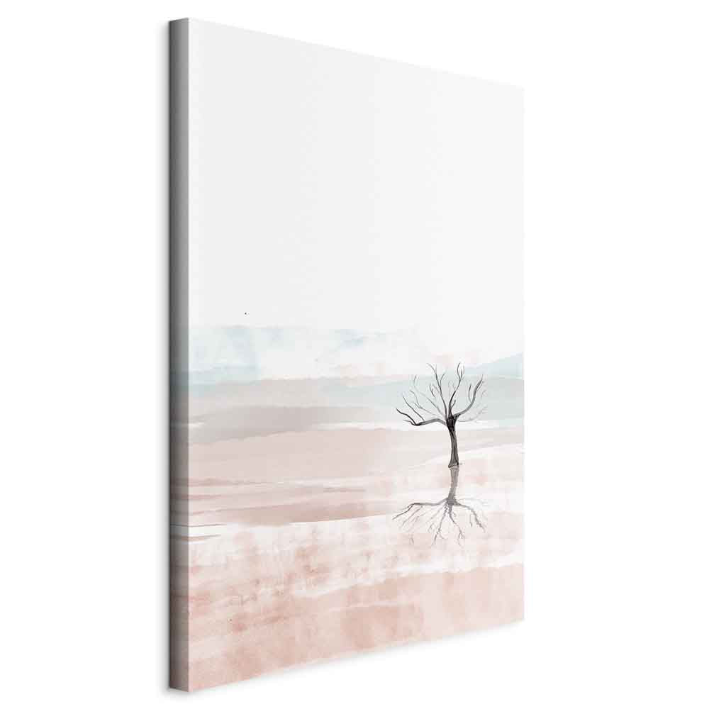 Watercolor Forest Landscape Vertical Canvas Print