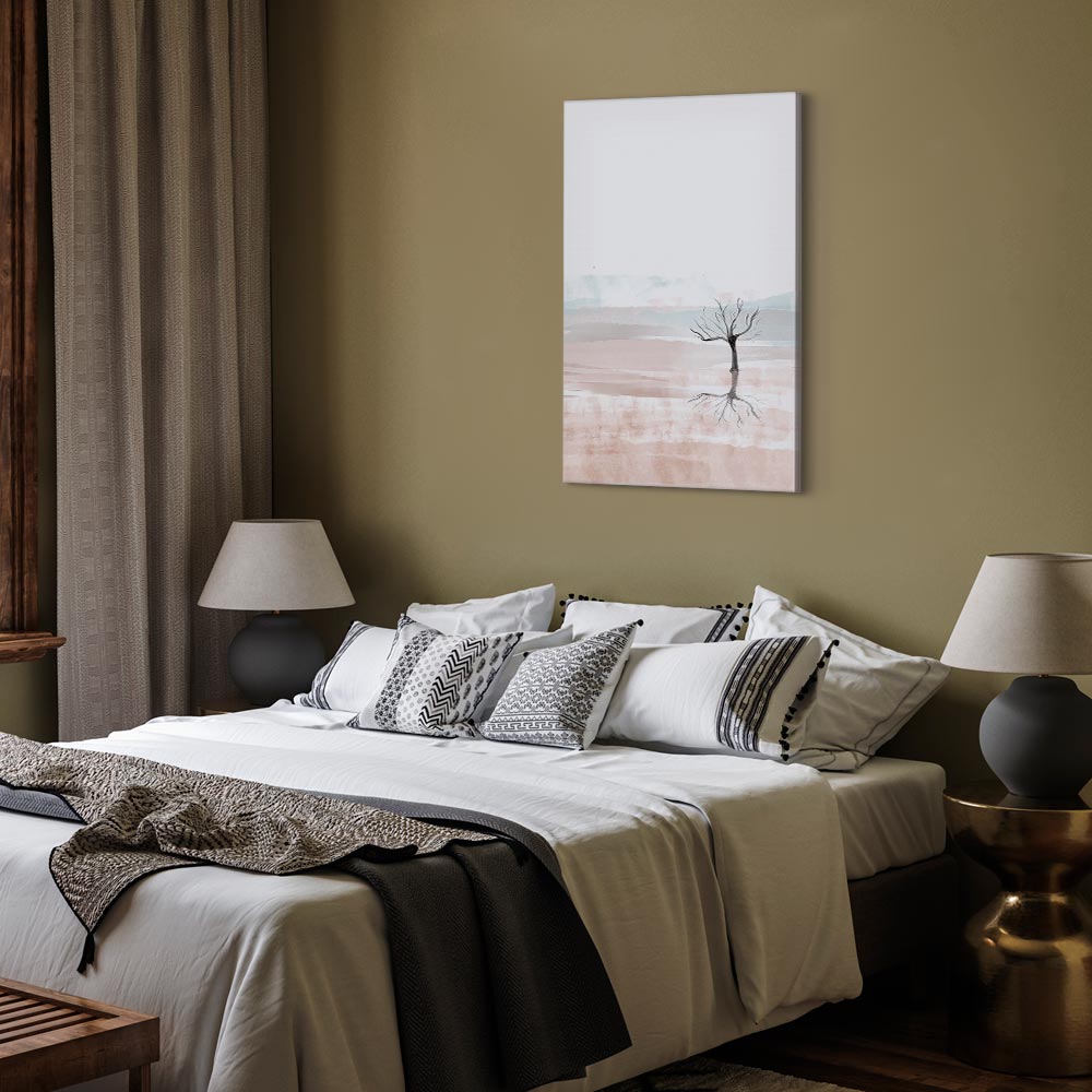 Watercolor Forest Landscape Vertical Canvas Print