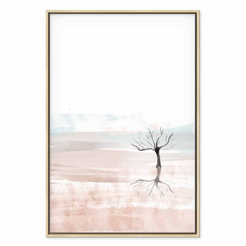 Watercolor Forest Landscape Vertical Canvas Print