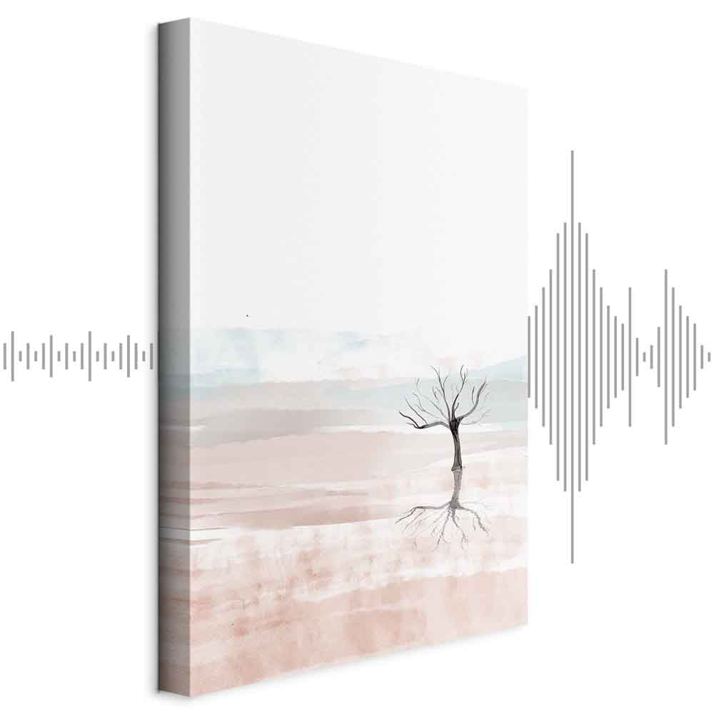 Watercolor Forest Landscape Vertical Canvas Print