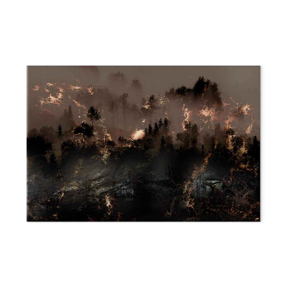 Abstract Forest Trees Landscape Canvas Print