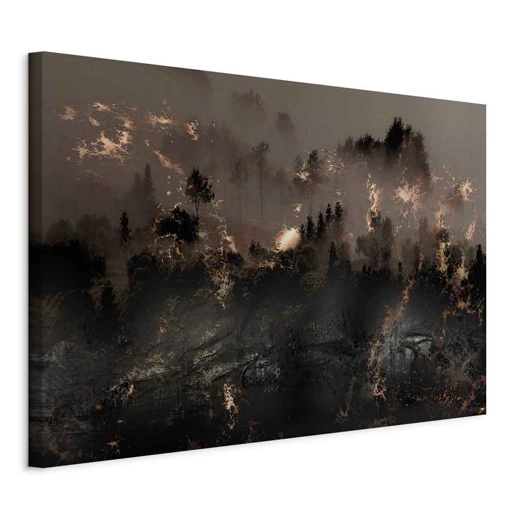 Abstract Forest Trees Landscape Canvas Print