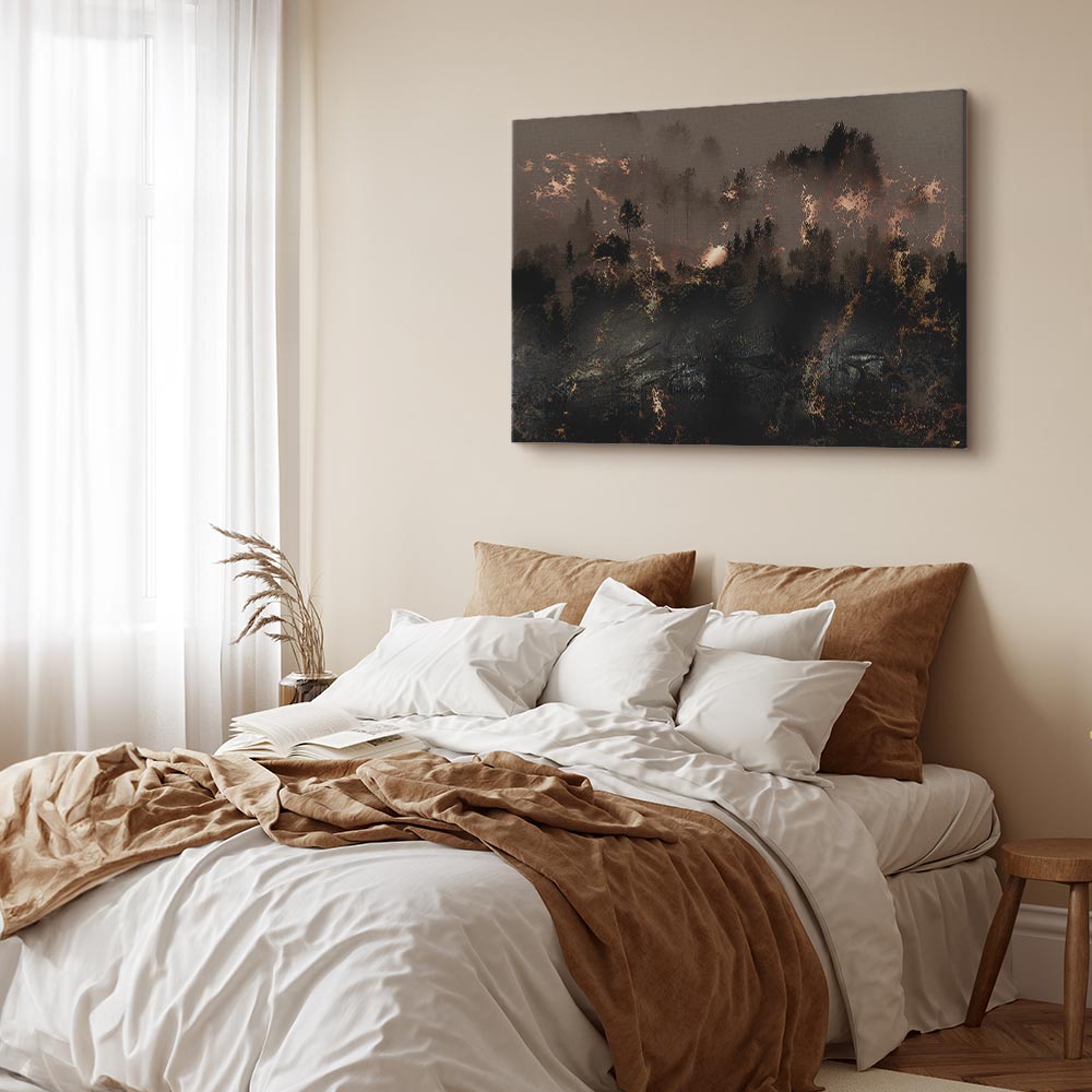 Abstract Forest Trees Landscape Canvas Print