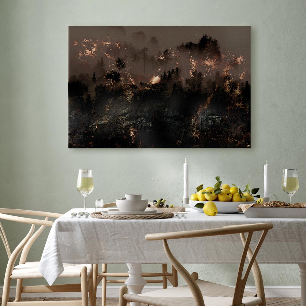 Abstract Forest Trees Landscape Canvas Print