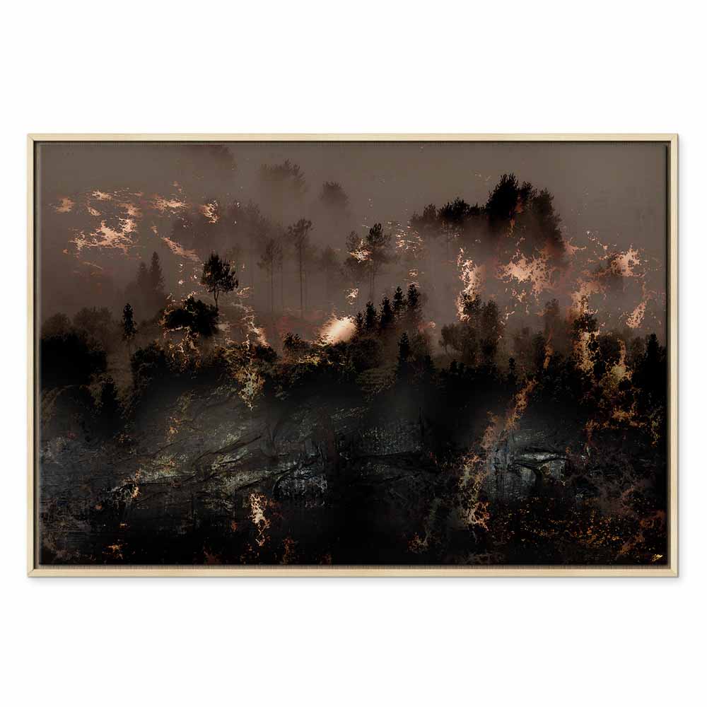 Abstract Forest Trees Landscape Canvas Print