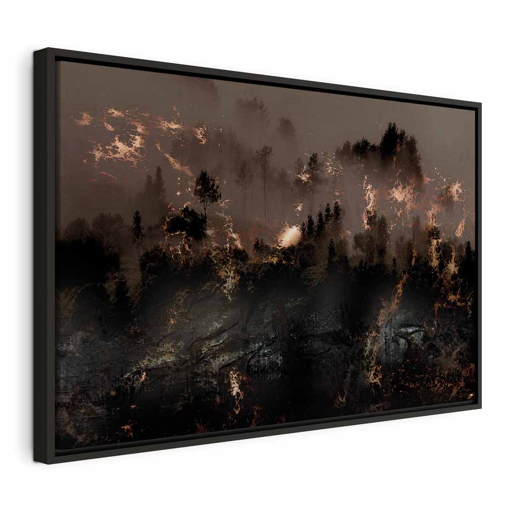 Abstract Forest Trees Landscape Canvas Print