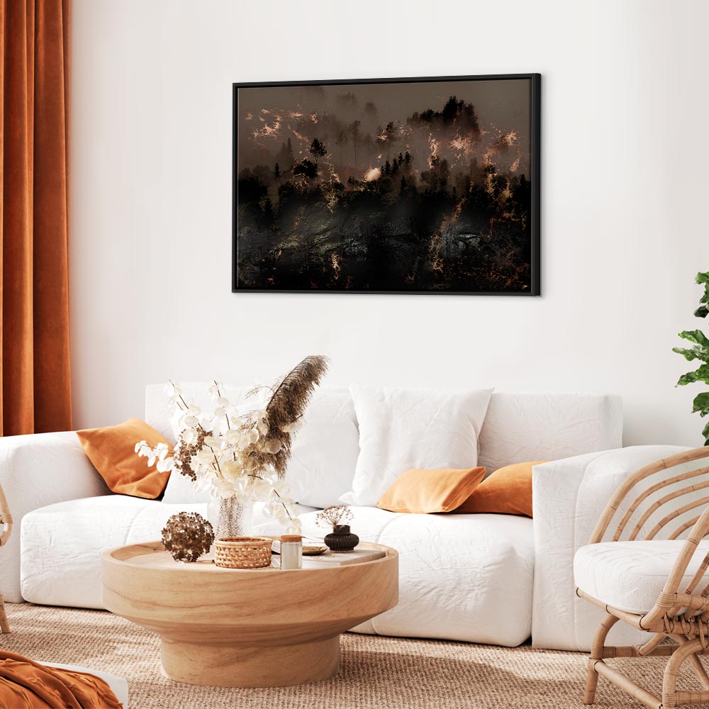 Abstract Forest Trees Landscape Canvas Print