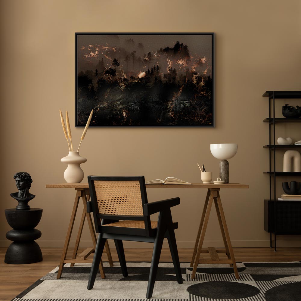 Abstract Forest Trees Landscape Canvas Print