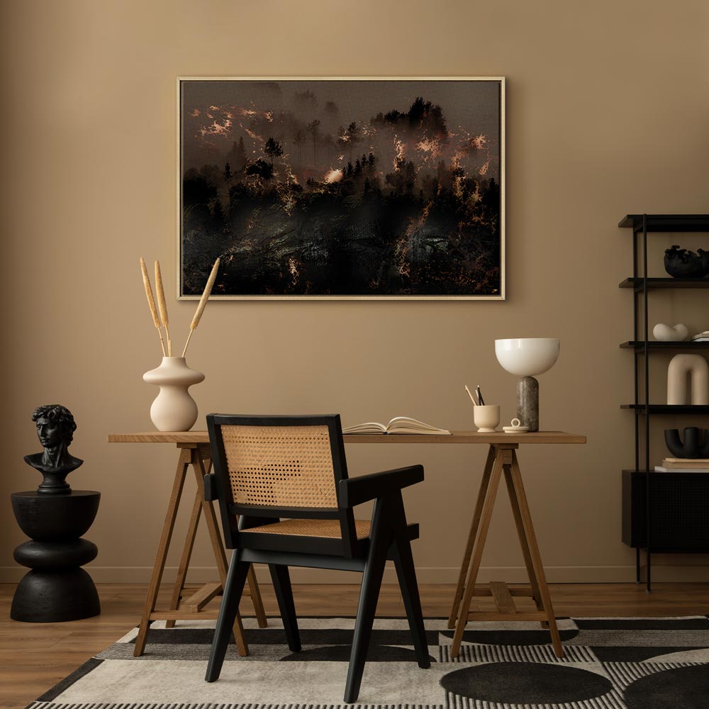 Abstract Forest Trees Landscape Canvas Print