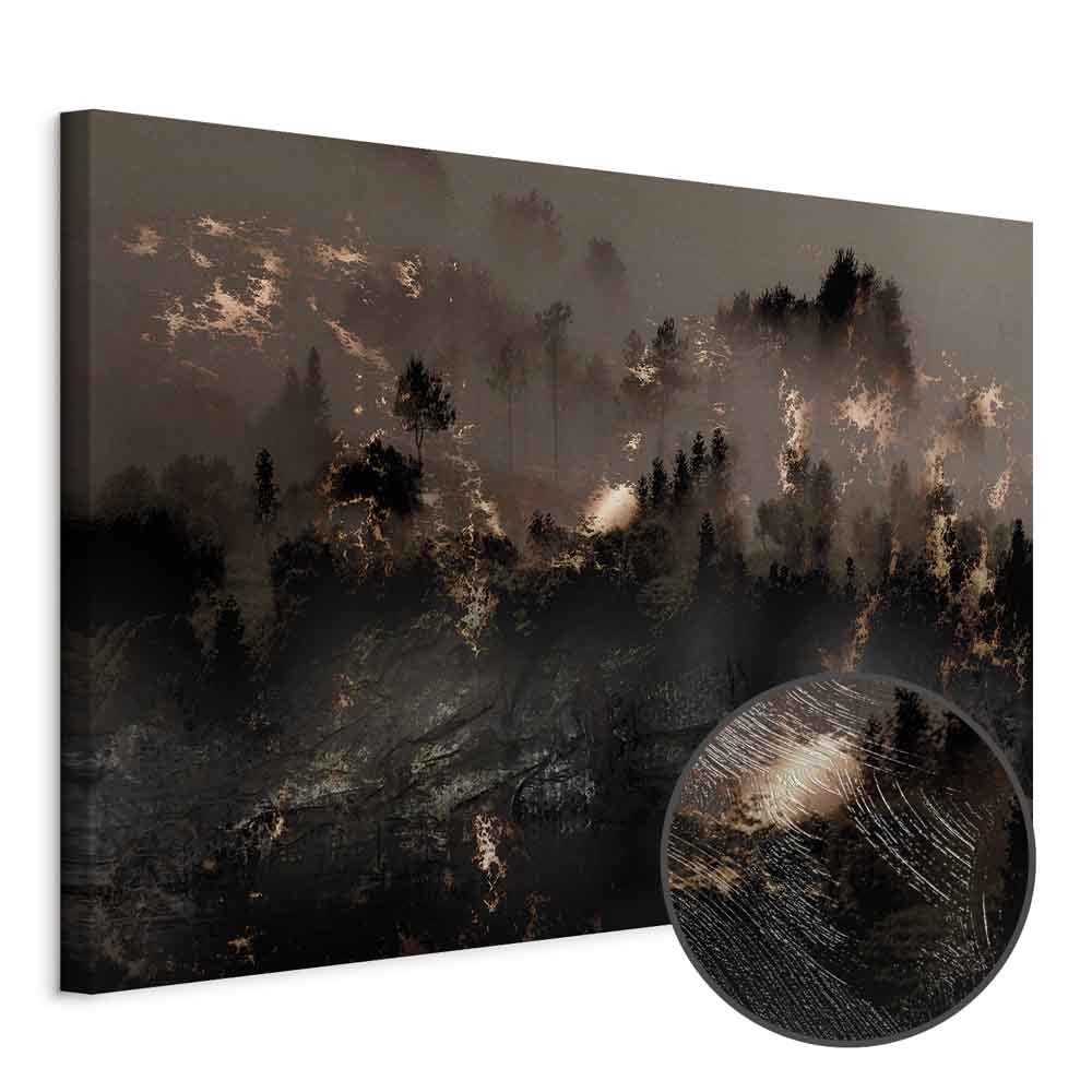 Abstract Forest Trees Landscape Canvas Print