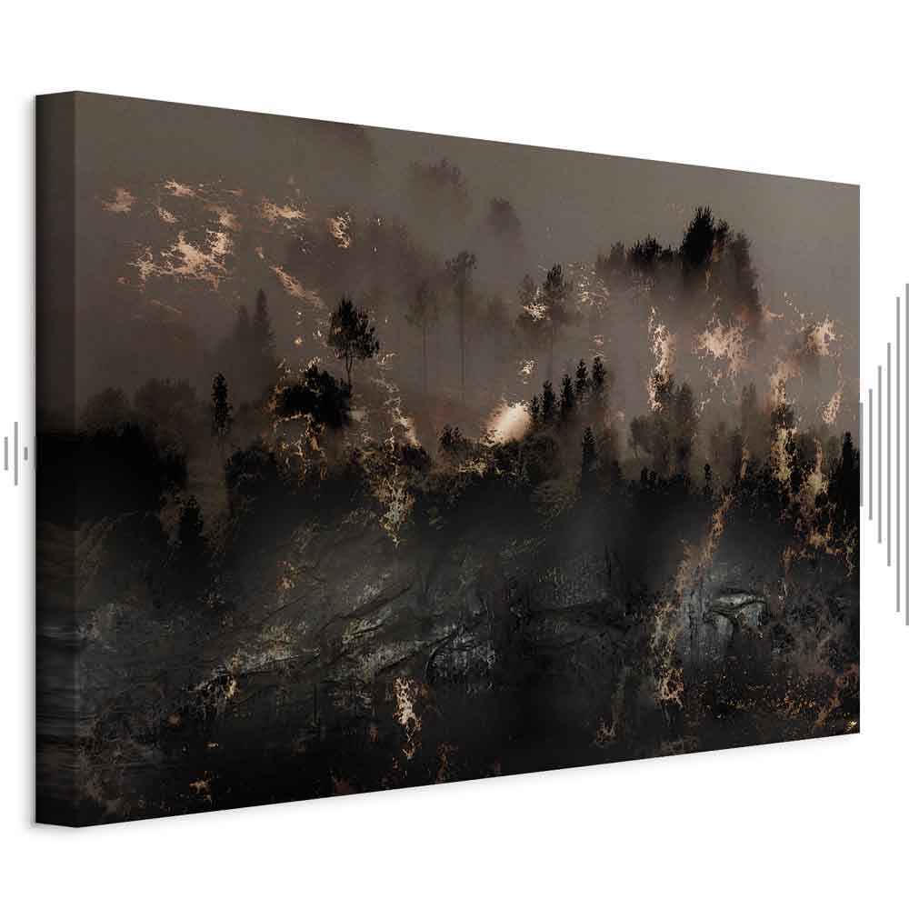 Abstract Forest Trees Landscape Canvas Print