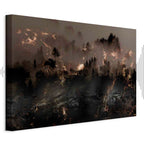 Abstract Forest Trees Landscape Canvas Print