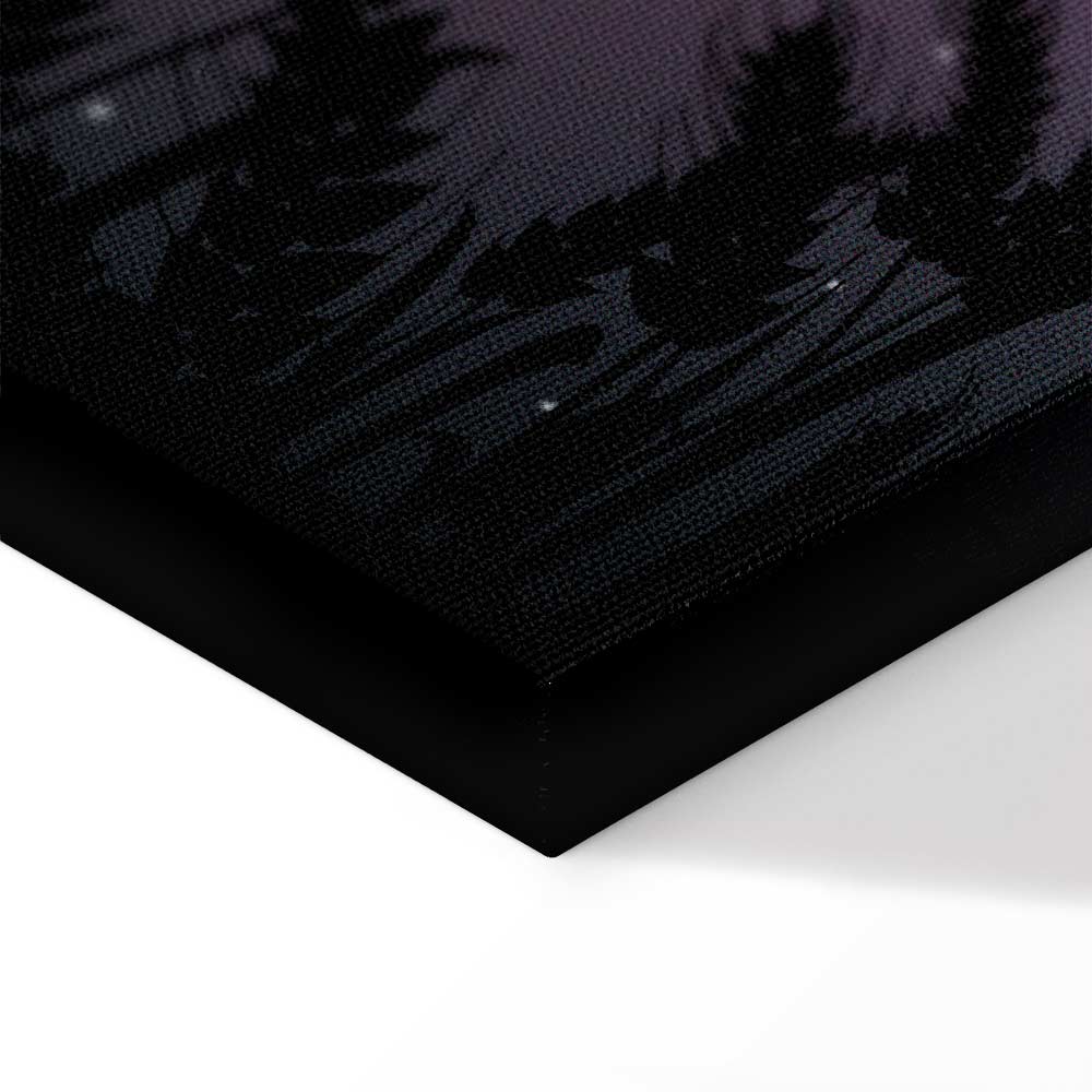 Starry Country Night Sky Landscape Canvas Print