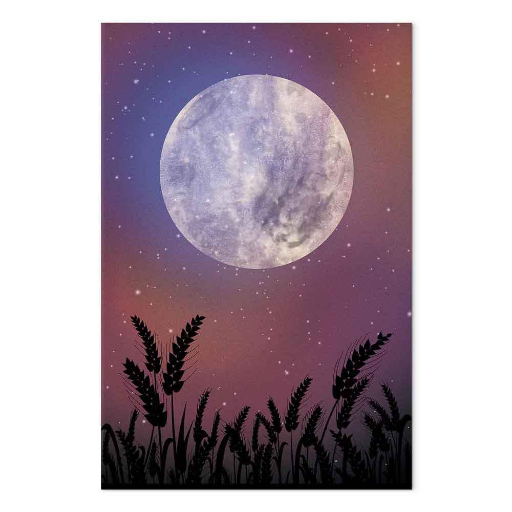 Starry Country Night Sky Landscape Canvas Print
