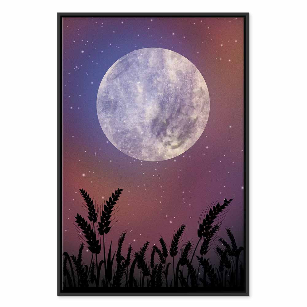 Starry Country Night Sky Landscape Canvas Print