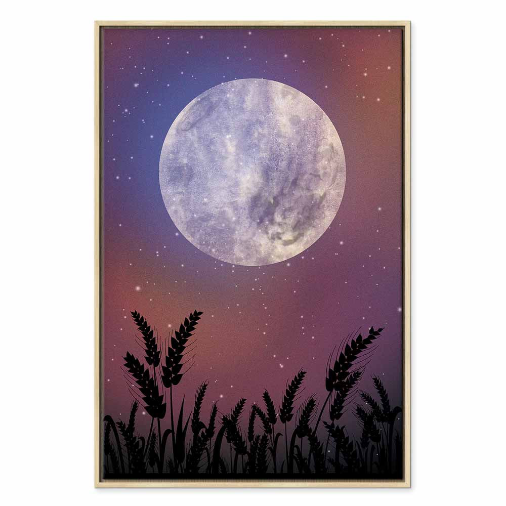 Starry Country Night Sky Landscape Canvas Print