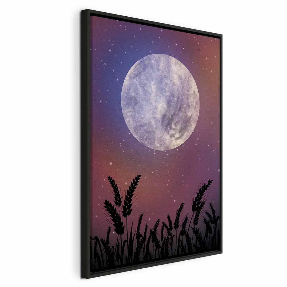 Starry Country Night Sky Landscape Canvas Print