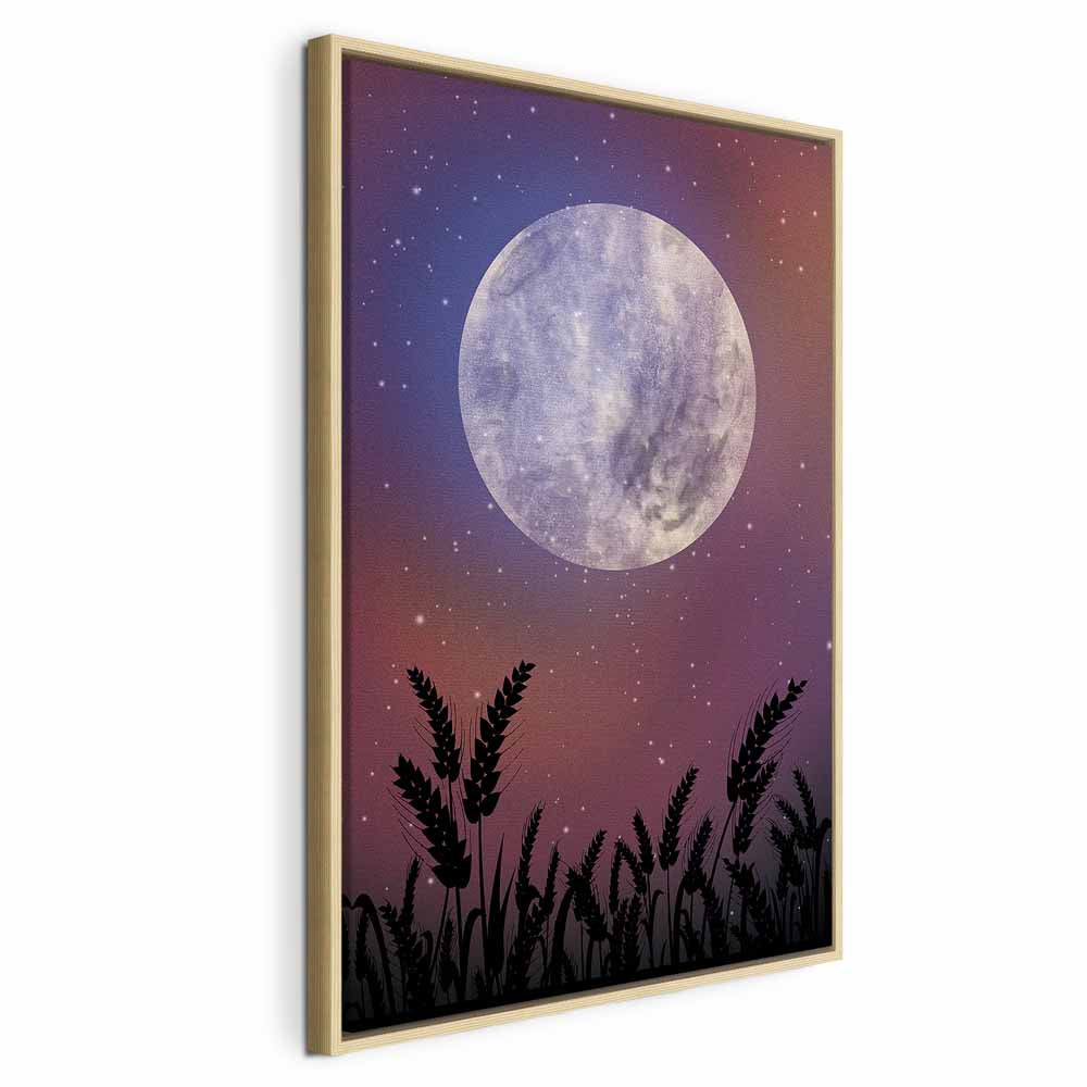 Starry Country Night Sky Landscape Canvas Print