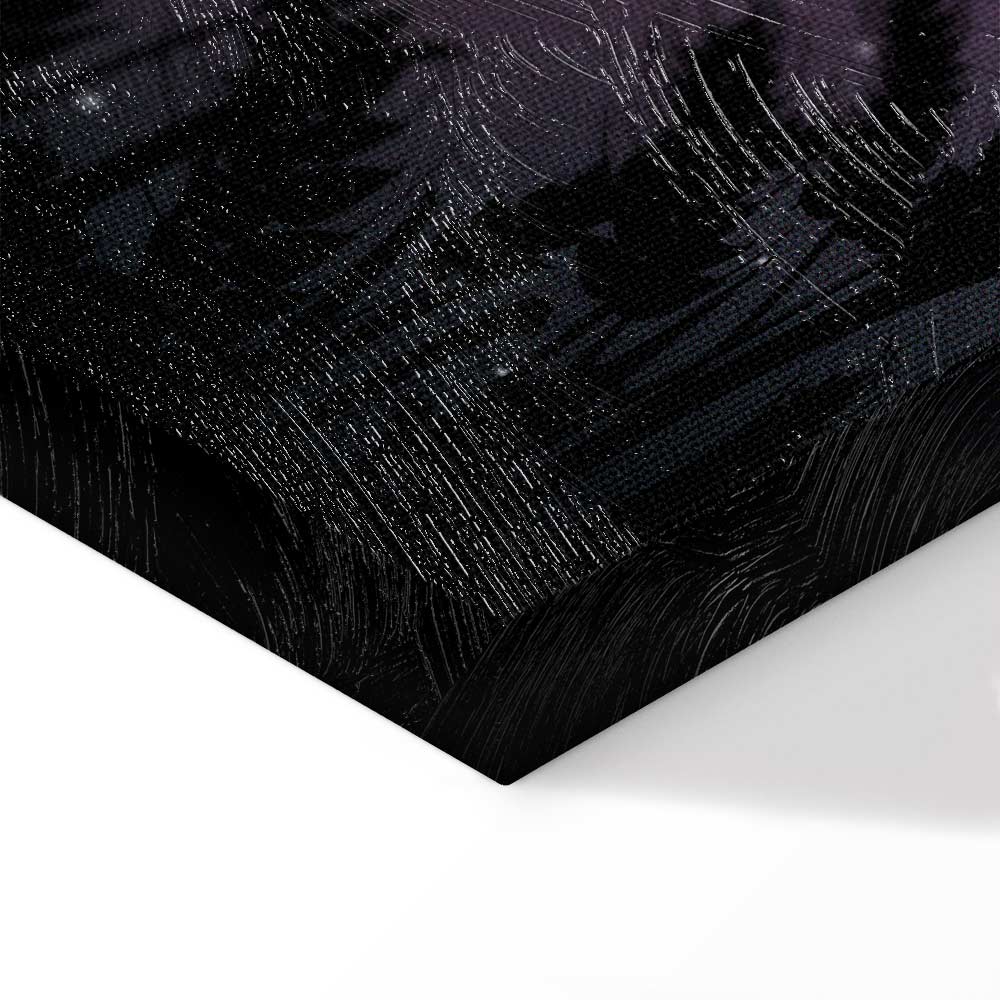 Starry Country Night Sky Landscape Canvas Print