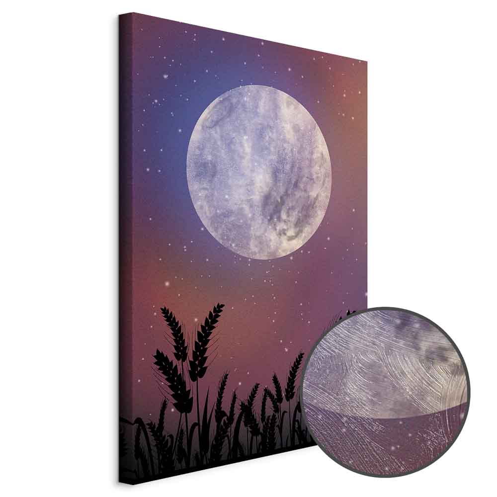 Starry Country Night Sky Landscape Canvas Print