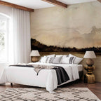 Sepia Landscape Unusual Nook Wall Mural