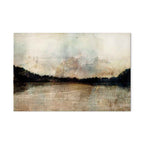 Sepia Lake Trees Landscape Canvas Print