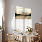 Sepia Lake Trees Landscape Canvas Print