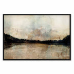 Sepia Lake Trees Landscape Canvas Print