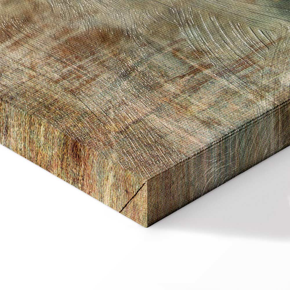 Sepia Lake Trees Landscape Canvas Print