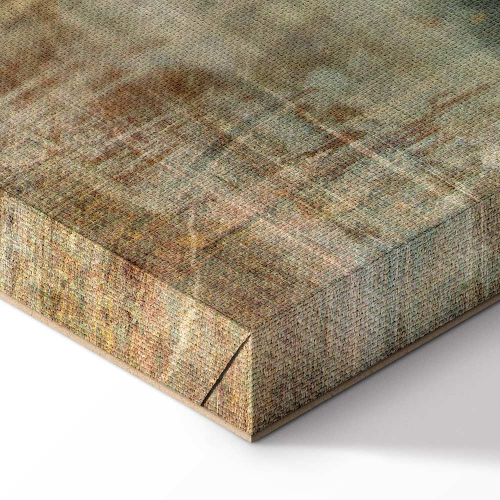 Sepia Lake Trees Landscape Canvas Print