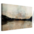 Sepia Lake Trees Landscape Canvas Print