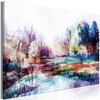 Canvas Print World in Paints Wide 1 Part