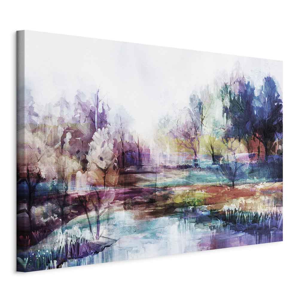 Colorful Painted World Landscape Canvas Print
