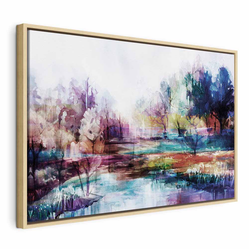 Colorful Painted World Landscape Canvas Print