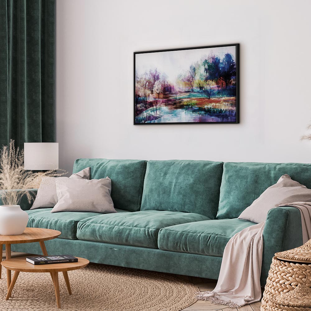 Colorful Painted World Landscape Canvas Print