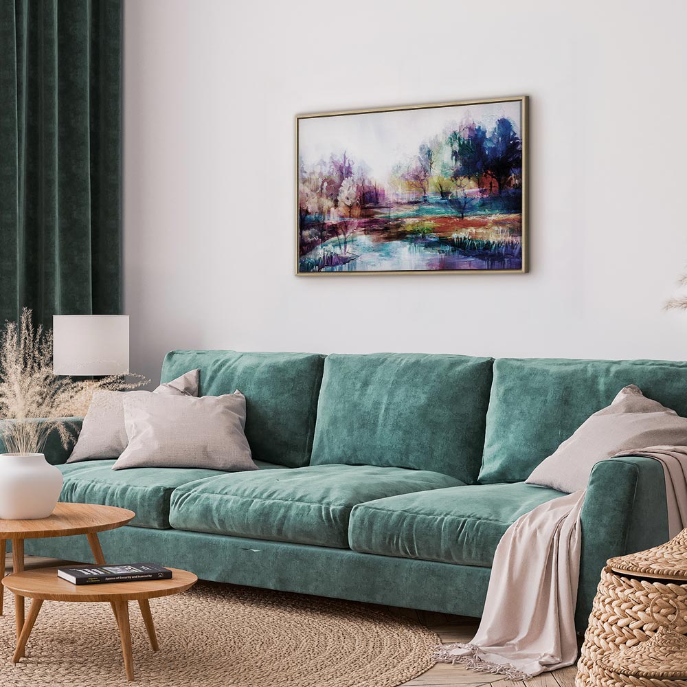 Colorful Painted World Landscape Canvas Print